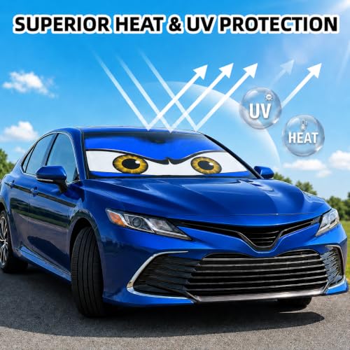 Car Windshield Sun Shade Umbrella (Monster Blue)