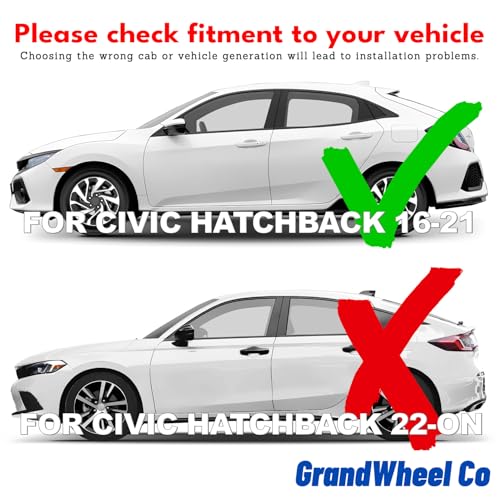 Window Deflectors Smoke Tinted in (For Civic 16-21 Hatchback)