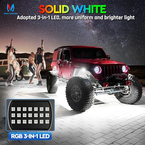 Q1 RGB+IC 20‑Pod Rock Lights for Trucks UTV with 480 Light Chips (rgb+ic 20 pods)