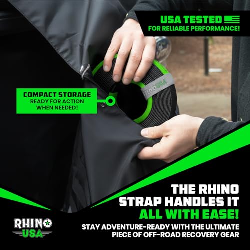 Offroad Recovery Tow Strap (Black / 2in x 20ft)