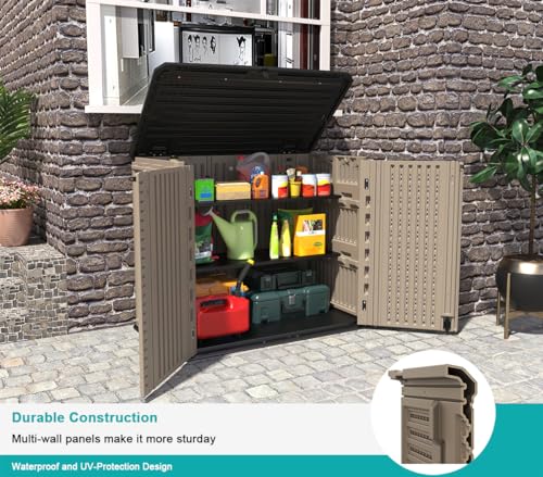 Outdoor Storage Shed (Dark Brown-05)