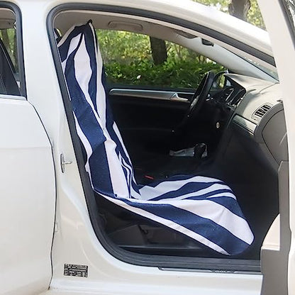Car Seat Cover Protector Front Seats (1Pcs Front Seat Towel / Blue Stripe)