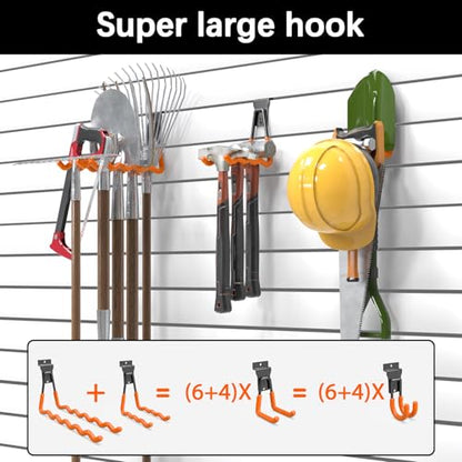 Slatwall Hooks 14 Pack Heavy Duty Multi Sizes (Orange / 14)