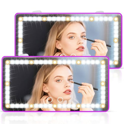 2PCS Car Sun Visor Vanity Mirror (Purple / 2PCS)