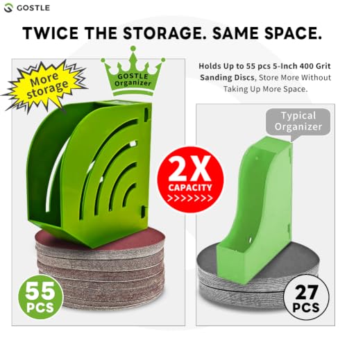 5 Inch Professional Sanding Discs Storage Bins (6 bins / Green)