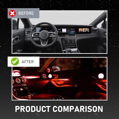Car USB Atmosphere Lamp (1 PC / Red)