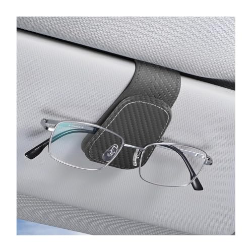 Sunglasses Holders for Car Sun Visor (1 Pack / Gray/Carbon Fiber)