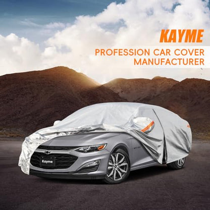 6 Layers Waterproof Car Cover for Chevrolet Chevy Malibu 1997 (LM-Silver / 17. Custom Fit Chevrolet Malibu)