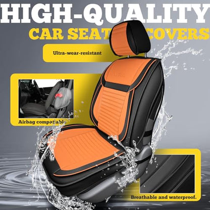 Car Seat Covers Full Set (Brown-Black / Full set)