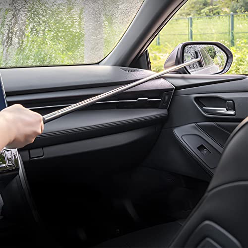 38.6 Inch Telescopic Mirror Squeegee (Black/Car Logo)