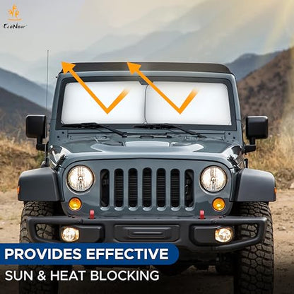 2 Piece Jeep Windshield Sun Shade (X-Small)