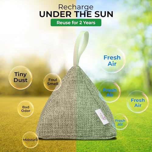 4 Pack Bamboo Charcoal Air Purifier Bags 200 Grams Each (Fresh Colors)