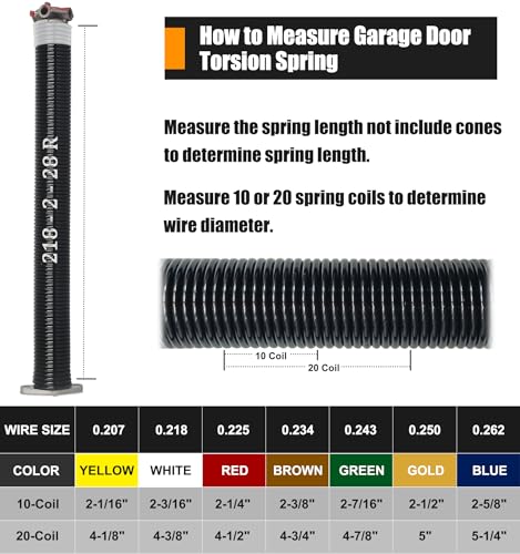 Garage Door Torsion Spring Set (.218x2x28")