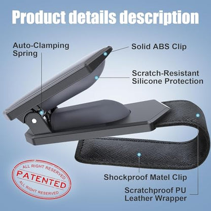 Sunglass Holder for Car (1 Pack / Black)