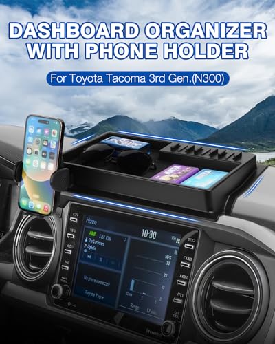 Phone Holder Mount for Toyota Tacoma 2016 (Auto-Look+Organizer / Toyota Tacoma 16-23 with GoPro Mount)