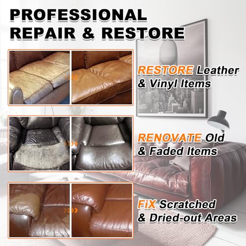 12oz Leather Recoloring Balm & 3.4oz Mink Oil Leather Conditioner kit