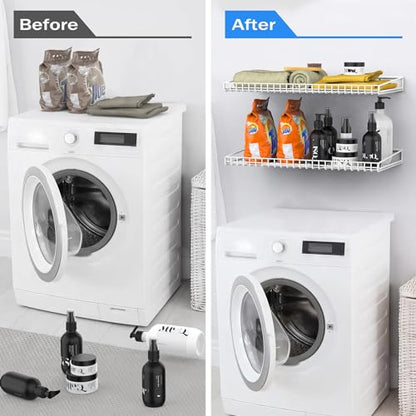 Wall Mounted Storage Shelves (White)