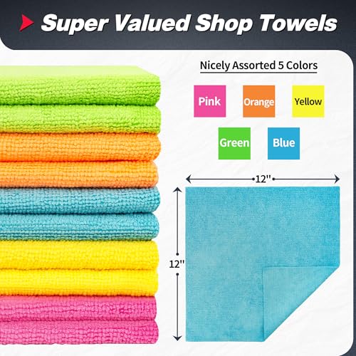 Microfiber Cleaning Cloth (800PK / 5 Colors)