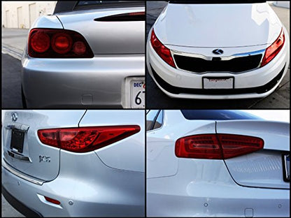 12 by 48 Inches Self Adhesive Headlight (12 X 48 / Red)