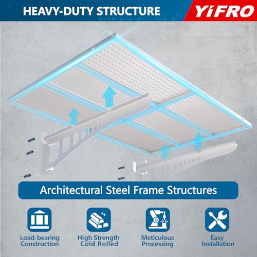 2 Pack 2x3ft Heavy Duty Garag e Wall Shelving (White / 2x3ft-2pack)