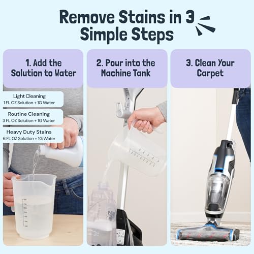 Carpet Cleaner Shampoo Solution for Machines (128 Fl Oz (Pack of 1))