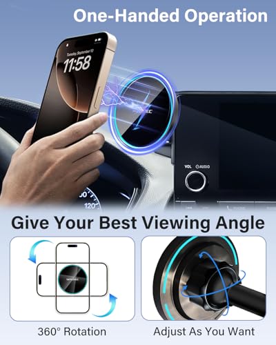 Magnetic Charger Phone Holder for BMW X3 X4 2022 (Magnetic Wireless Charger / 2022-2024 BMW X3/X4 | 12.3-Inch)