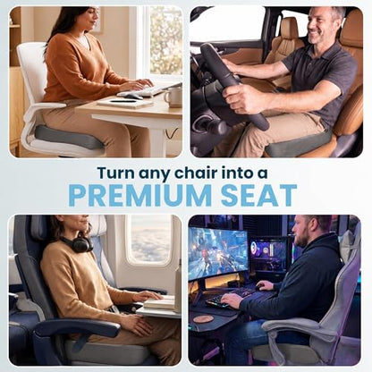 Extra Large Gel & Memory Foam Seat Cushion (Charcoal / X-Large)
