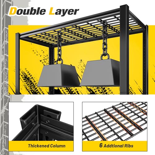 40" W Garage Shelving with Double (40"W x 19.7"D x 59.9"H)