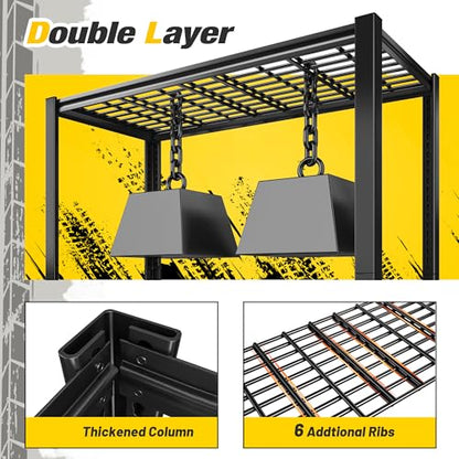 40" W Heavy Duty Garage Shelving Unit Load 2200Lbs (40"W x 19.7"D x 59.9"H)
