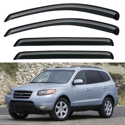 Window Visors Rain Guards for 2007 (2007-2012 Hyundai Santa Fe)