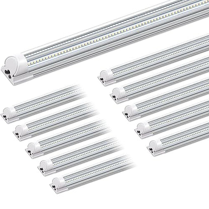 T8 LED Shop Lights 8FT (6500K / 8ft-10 Packs-100w)