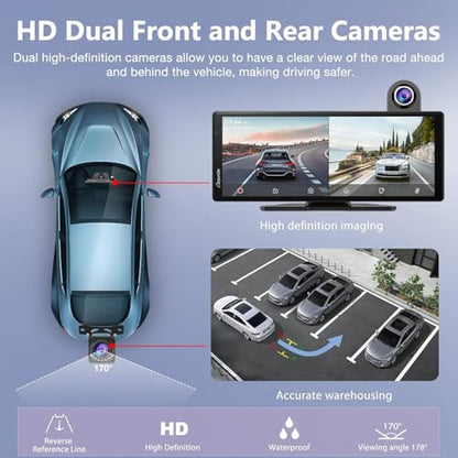 Wireless Carplay & Android Auto with Dash Cam (10.26 inch)