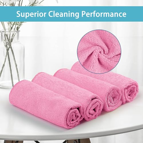 50PK Microfiber Cleaning Cloth (Pink)