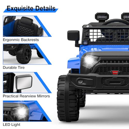 12V Kids Electric Ride On Truck Car w (Blue)