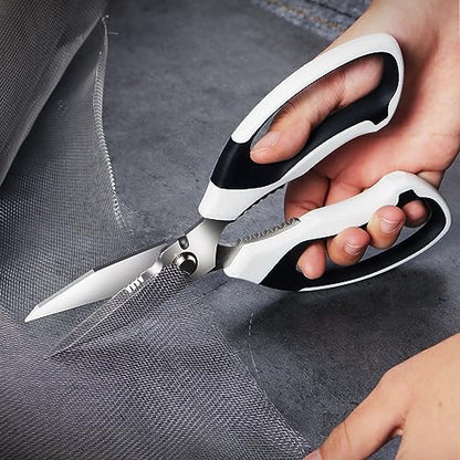 Utility Scissors All Purpose heavy duty 8 (White)