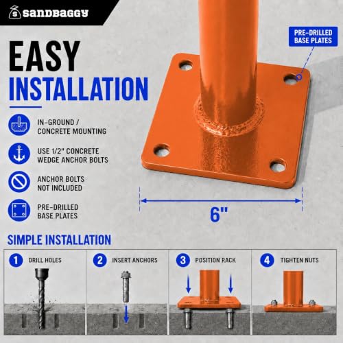 Post and Ring Bike Rack (Orange)