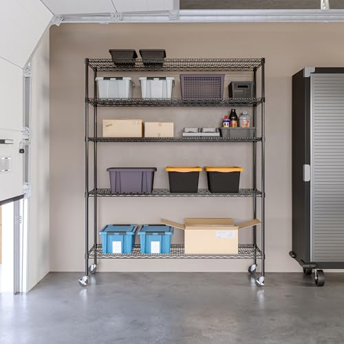 UltraDurable 5 (Black / 5-Tier Shelving, 60" W x 18" D)
