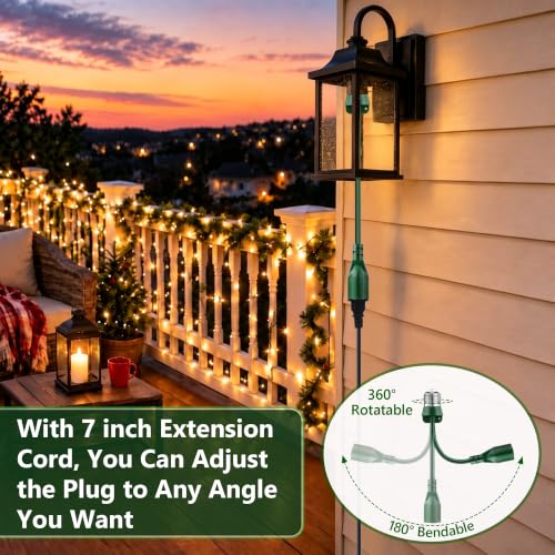 1pcs 3 Outlet Light Socket Adapter (Green)