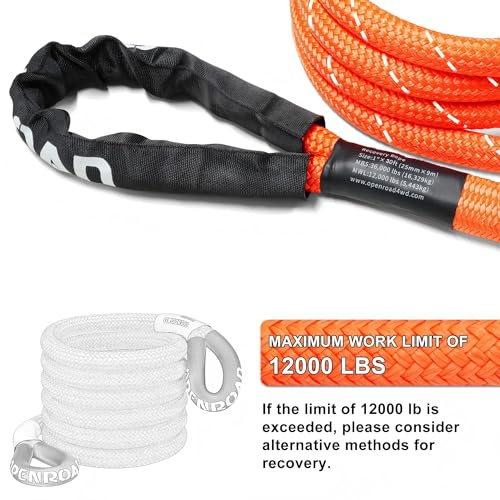 Kinetic Recovery Tow Rope (Orange / 1"x30ft)