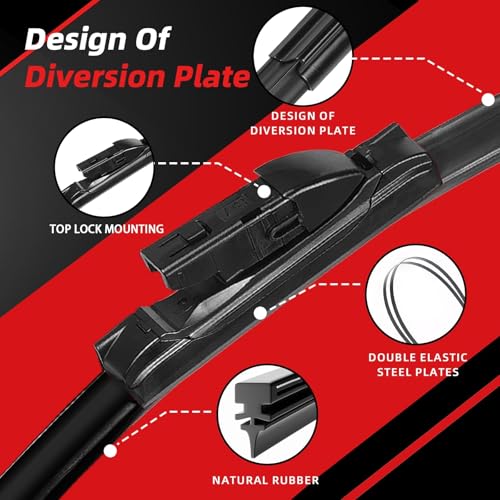 Windshield Wiper Blades Replacement for Subaru Forester 2019 (26"+17"+14"(Top Lock))