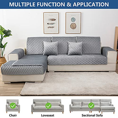 Couch Cover Sectional Couch Covers (43''x82''/Rectangular / Light Gray)
