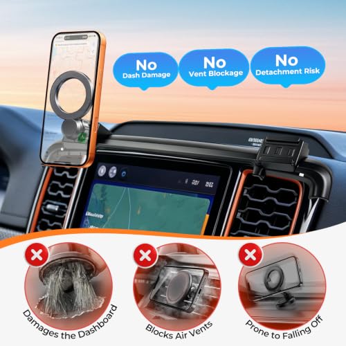 Car Phone Holder for Ford Ranger 2026 2025 2024 2023 with 12.1 (Fit for 2023-2026 Ranger, 12.1-Inch)