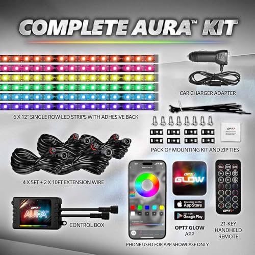 Aura Pro Multicolor Interior SUV & Van Lights w (6pc Single Row / RGB)