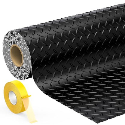 7.8 x 22 FT Garage Floor Mat (7.8 x 22 FT / Black)