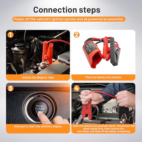 Jumper Cables Adapter for Milwaukee M12 12V Battery (2FT 8AWG)