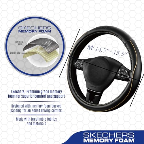 Memory Foam Steering Wheel Cover (Beige)