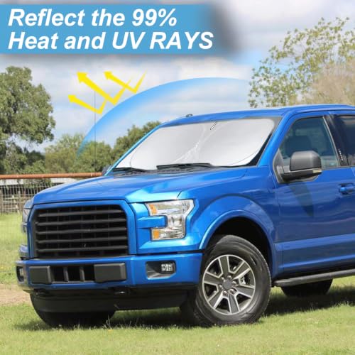 Windshield Sun Shades Sunshade for Ford F150 2021 (fit for Ford F150 2021-2026)