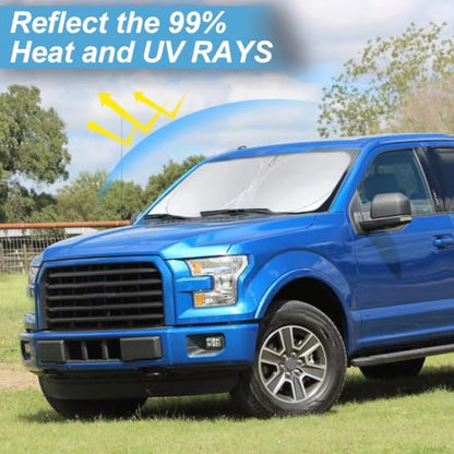 Windshield Sun Shades Sunshade for Ford F150 2021 (fit for Ford F150 2021-2026)