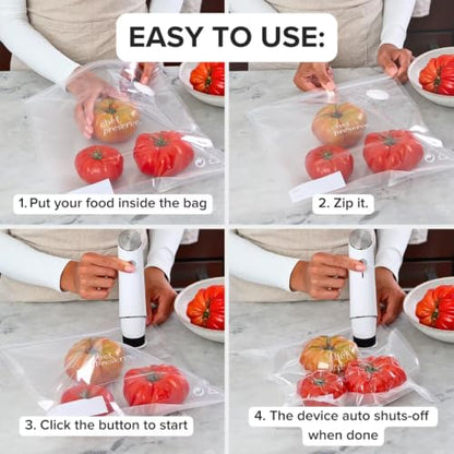 Compact Vacuum Sealer for Food (Vacuum Sealer + 30 Bags)