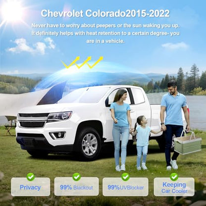 6pcs Car Window Shades for Chevrolet Colorado 2015 (for Colorado2015-2022)